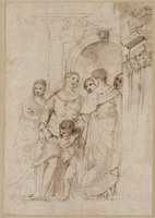 I 006
          <br/>
          Groep vrouwen en kinderen onder een portico
          <br/>
          <em>Mola, Pier Francesco (1612-1666)</em>